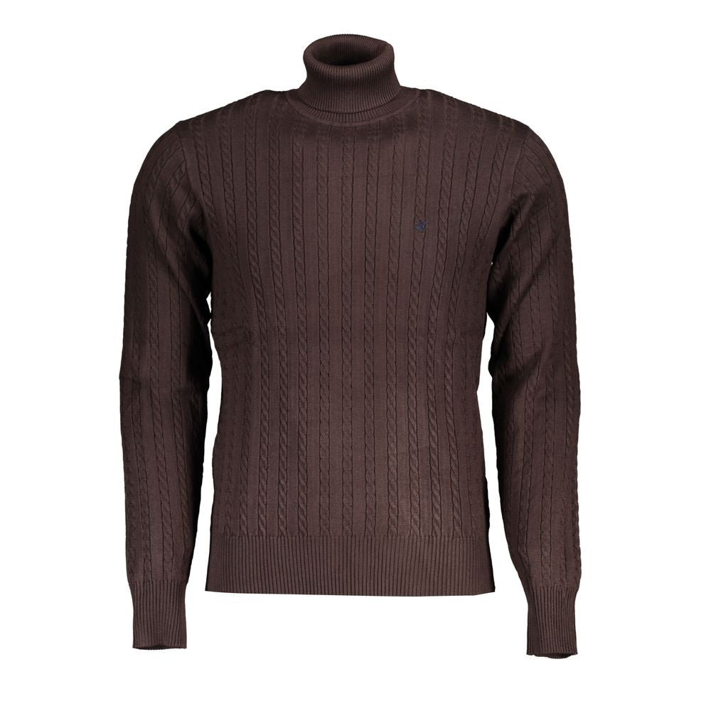 Braun Viskose Herren-Strickpullover