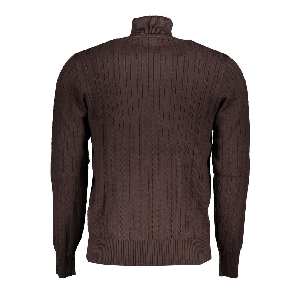 Braun Viskose Herren-Strickpullover