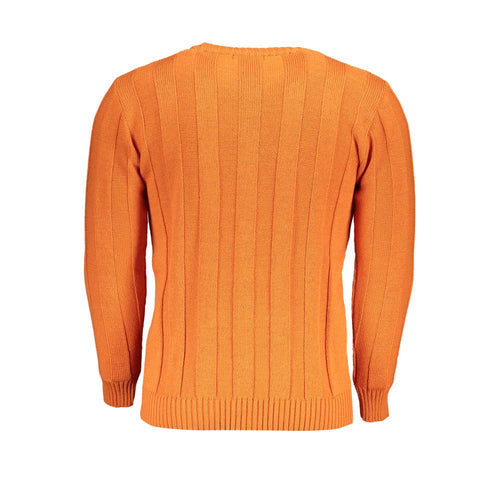 Orange Acryl Herren Pullover