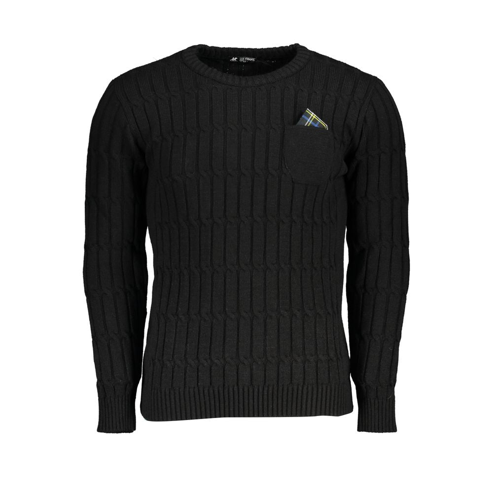 Schwarzer Acryl-Herrenpullover