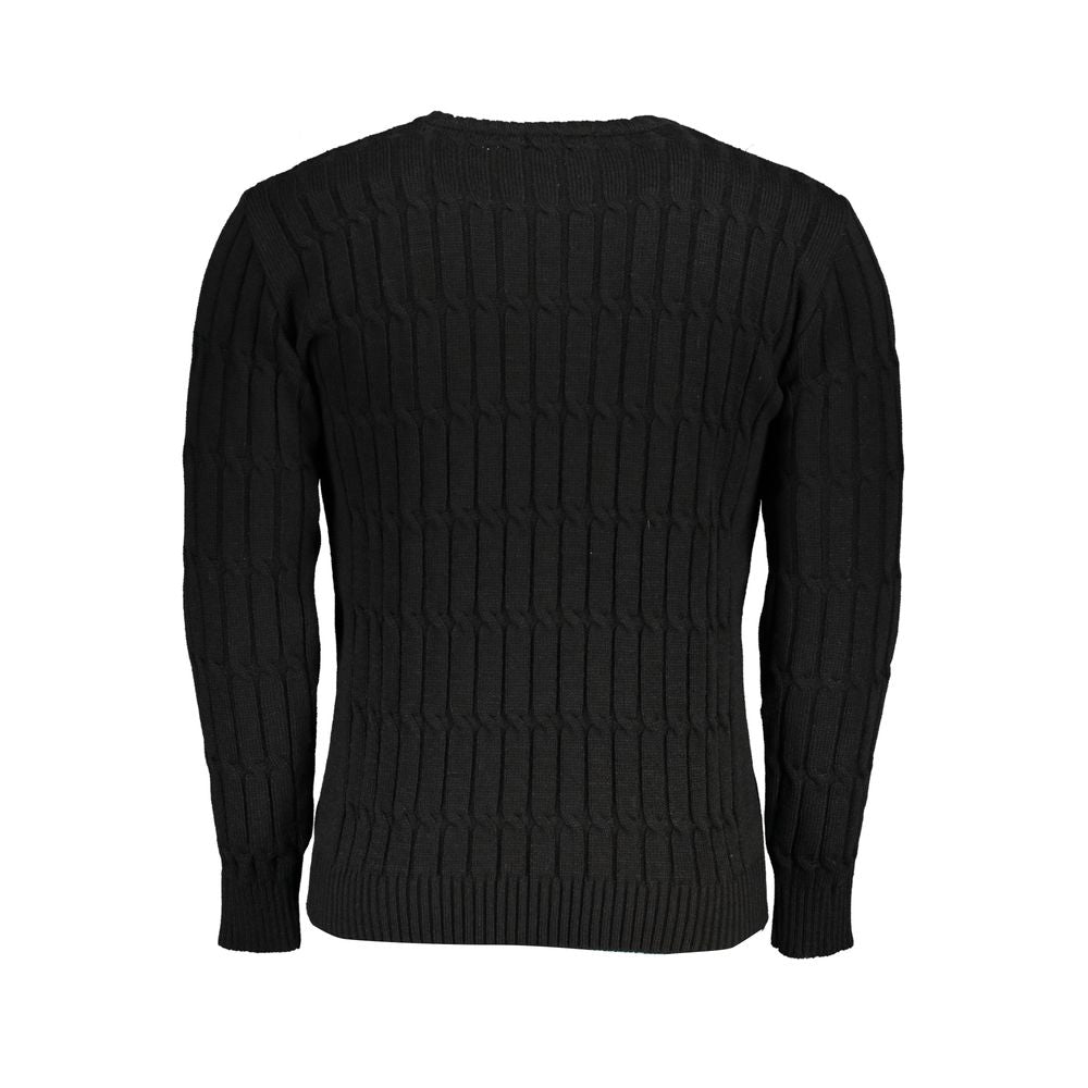 Schwarzer Acryl-Herrenpullover