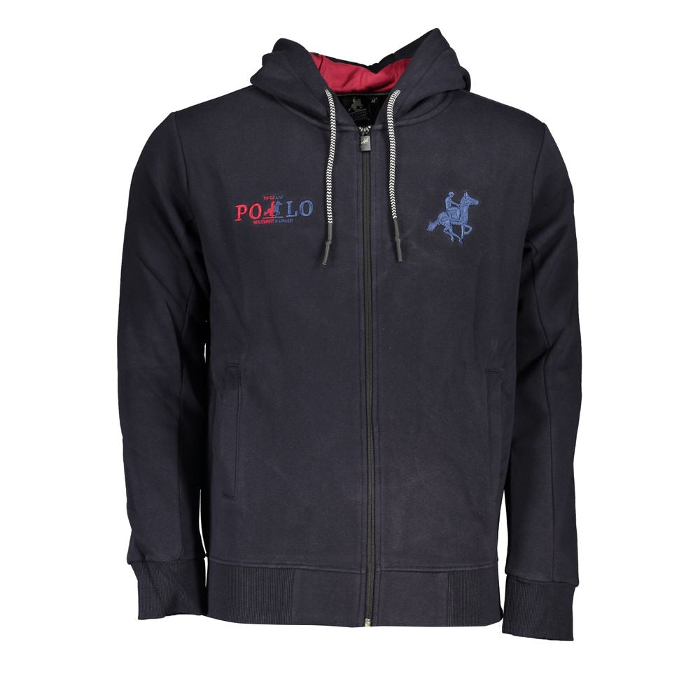 Blue Cotton Men's Hoodie