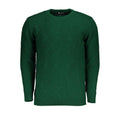 Grüner Acryl-Herrenpullover