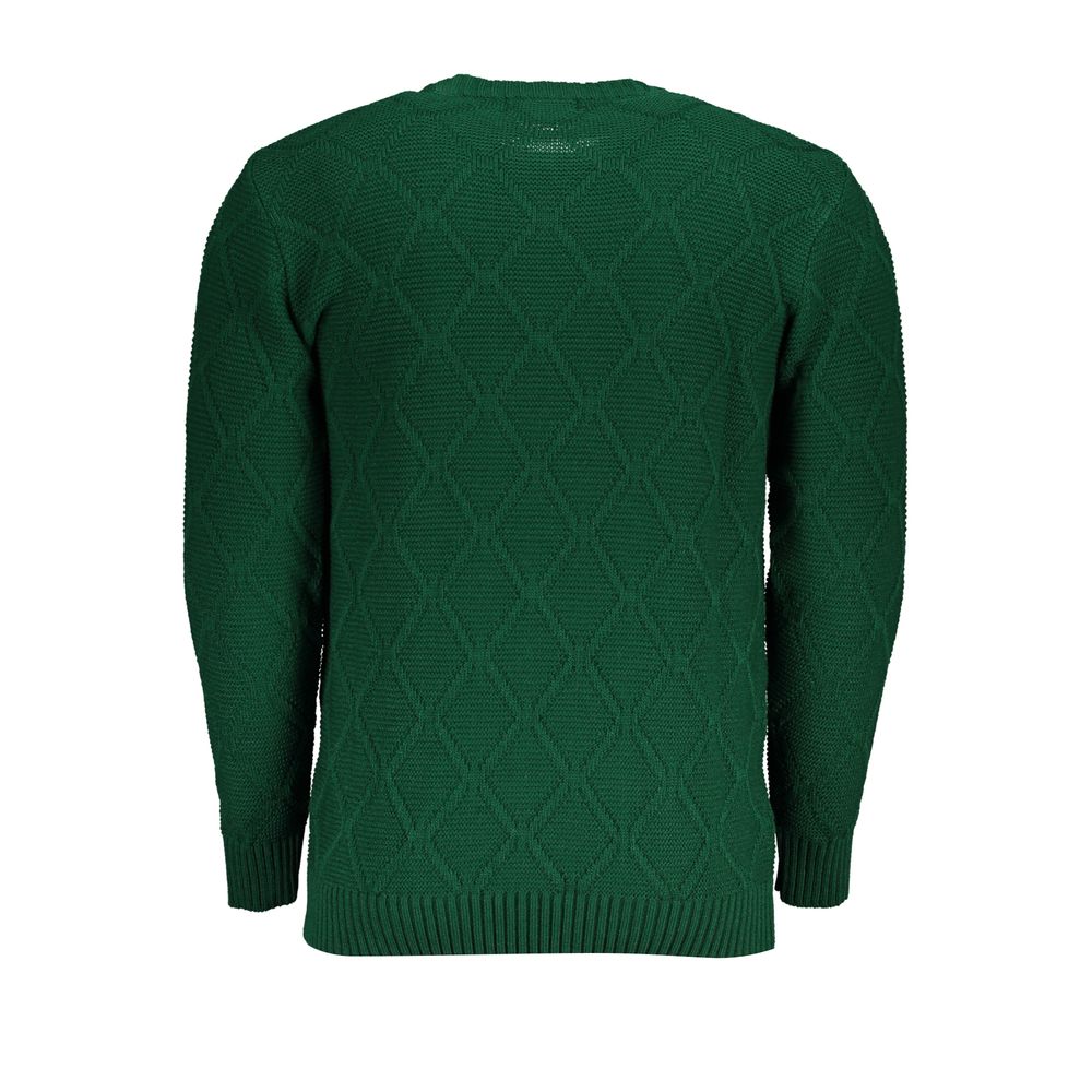 Grüner Acryl-Herrenpullover