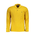 Yellow Cotton Men Polo Shirt
