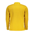 Yellow Cotton Men Polo Shirt