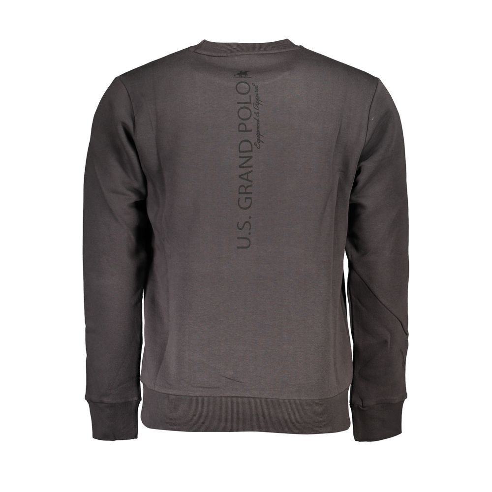 Gray Cotton Men Sweatshirt