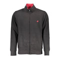 Black Cotton Men Sweatshirt
