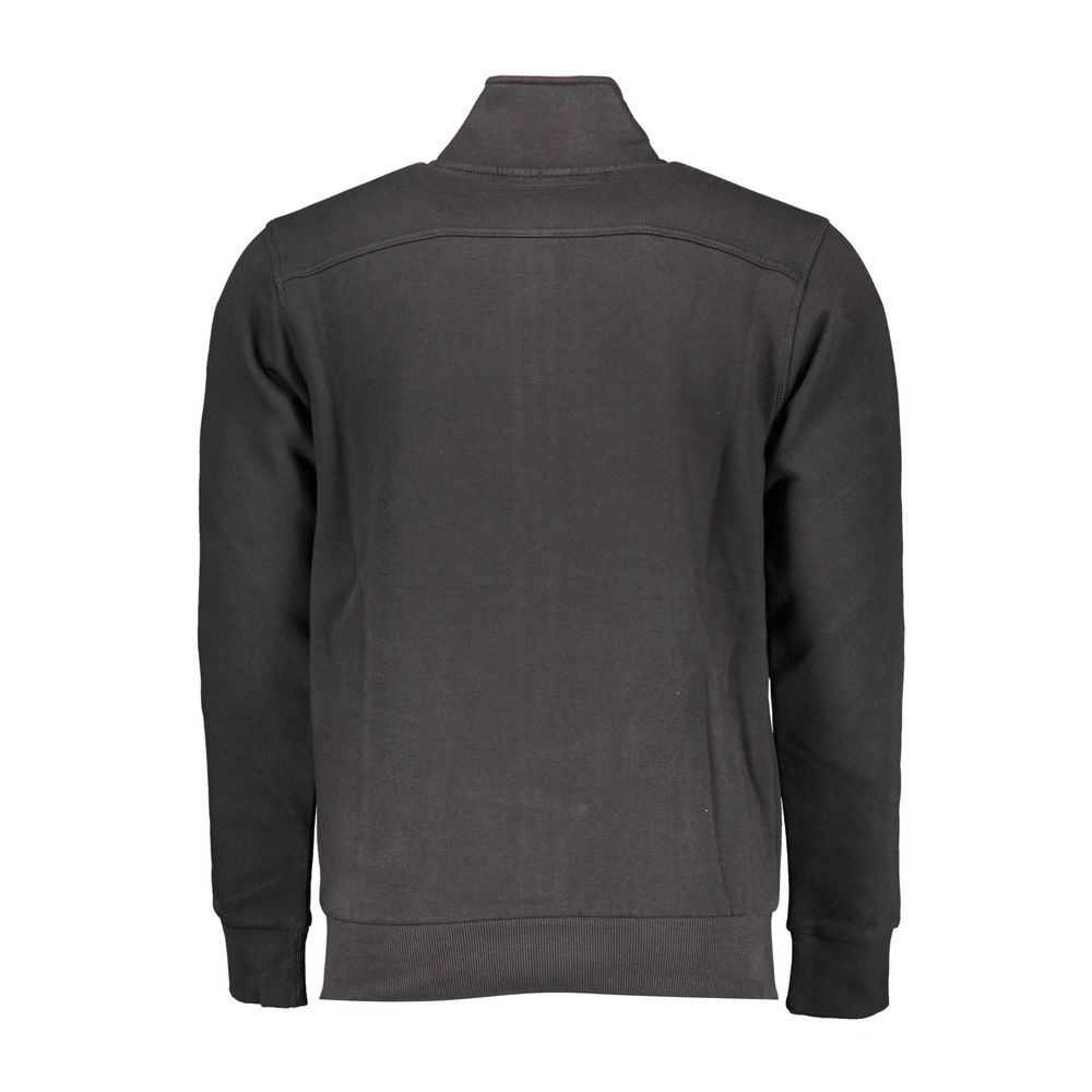 Black Cotton Men Sweatshirt