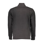 Black Cotton Men Sweatshirt