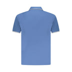 Blue Cotton Men's Polo Shirt