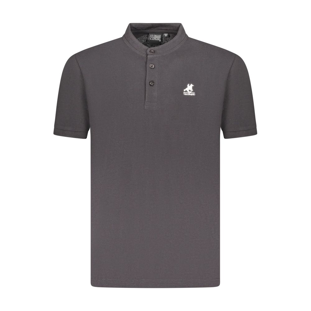 Black Cotton Men Polo Shirt