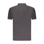 Black Cotton Men Polo Shirt