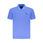 Blue Cotton Men Polo Shirt