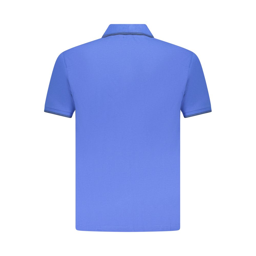 Blue Cotton Mens Polo Shirt