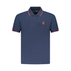 Blue Cotton Mens Polo Shirt