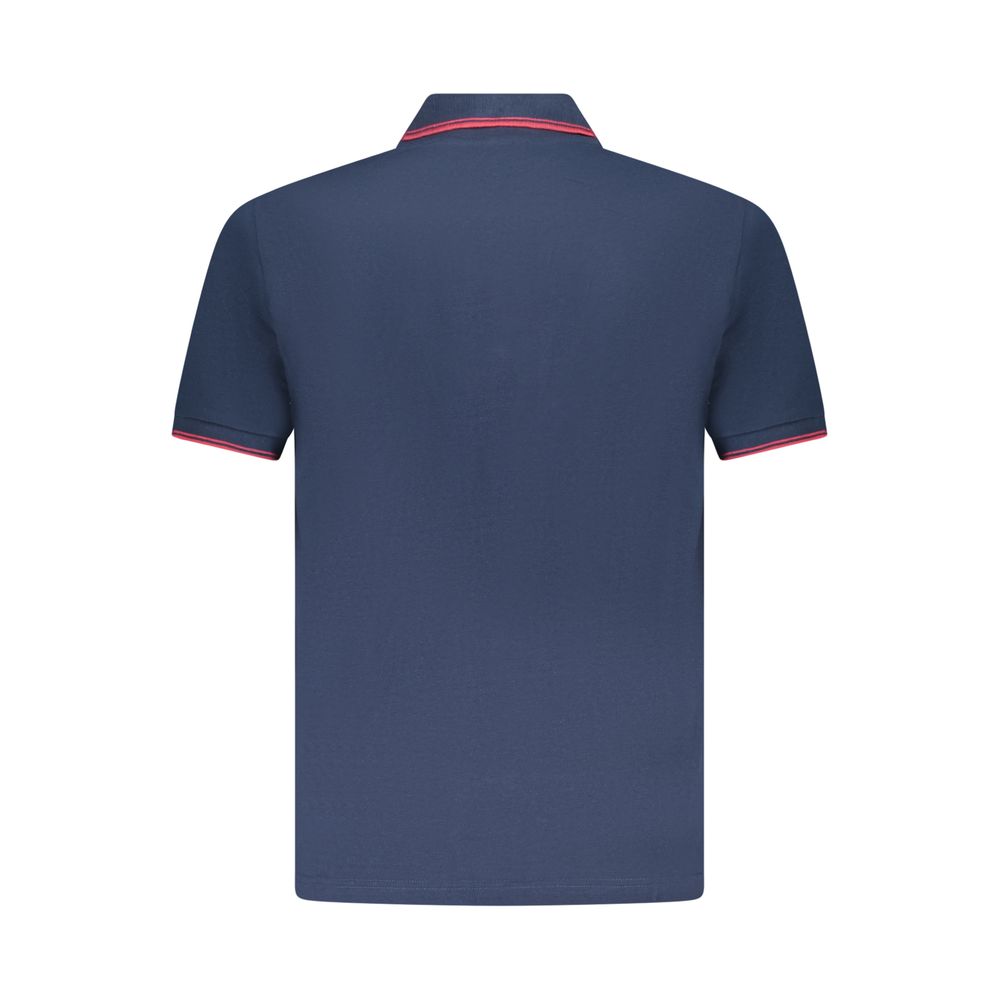 Blue Cotton Mens Polo Shirt