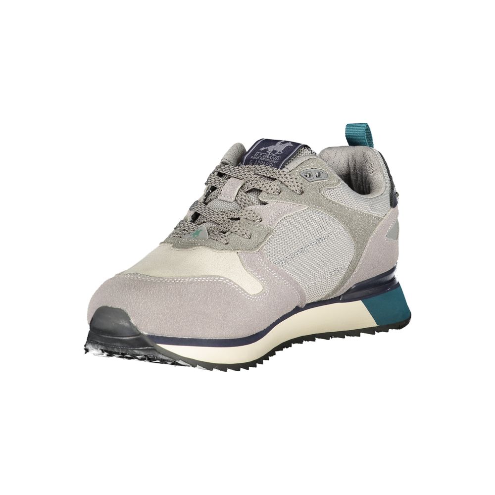 Grauer Polyurethan Herren-Sneaker