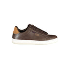 Brauner Polyurethan-Herren-Sneaker