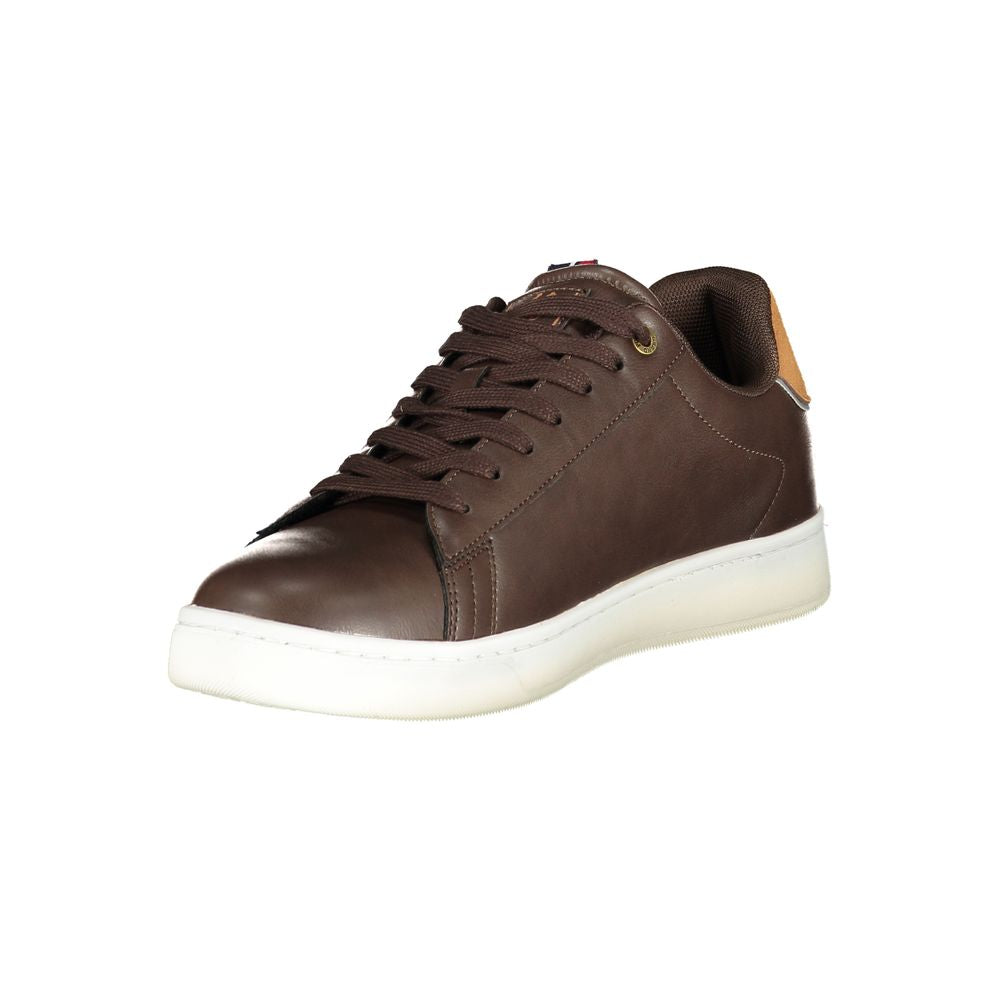 Brauner Polyurethan-Herren-Sneaker