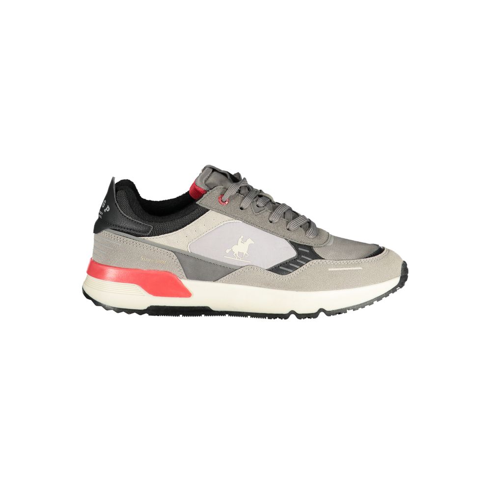 Grauer Polyurethan Sneaker für Herren