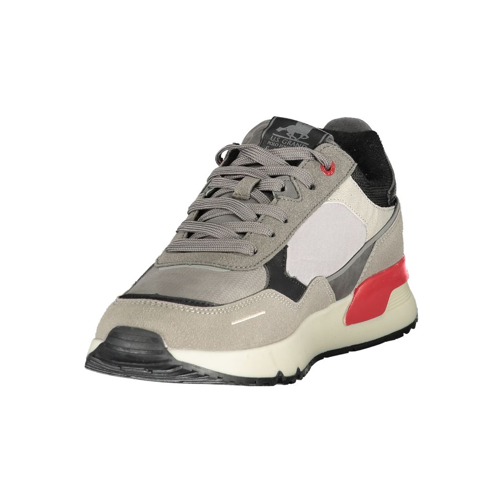 Grauer Polyurethan Sneaker für Herren