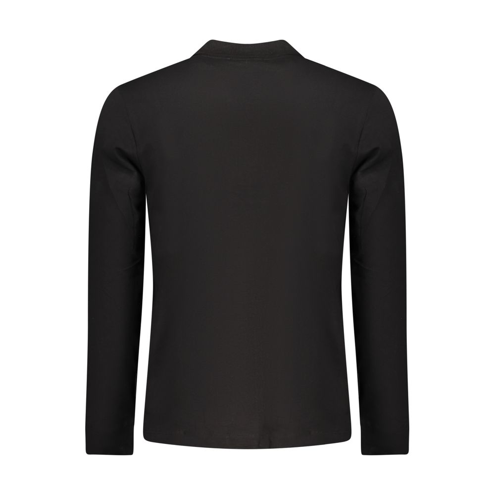 Black Cotton Men Polo Shirt