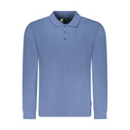 Blue Cotton Men's Polo Shirt