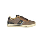 Brauner Polyurethan Herren-Sneaker