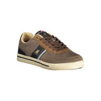 Brauner Polyurethan Herren-Sneaker