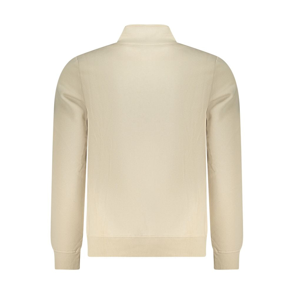 Beige Polyester Men Sweatshirt
