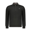 Black Polyester Men Sweatshirt