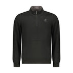 Black Polyester Men Sweatshirt