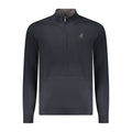 Blue Polyester Men Sweatshirt