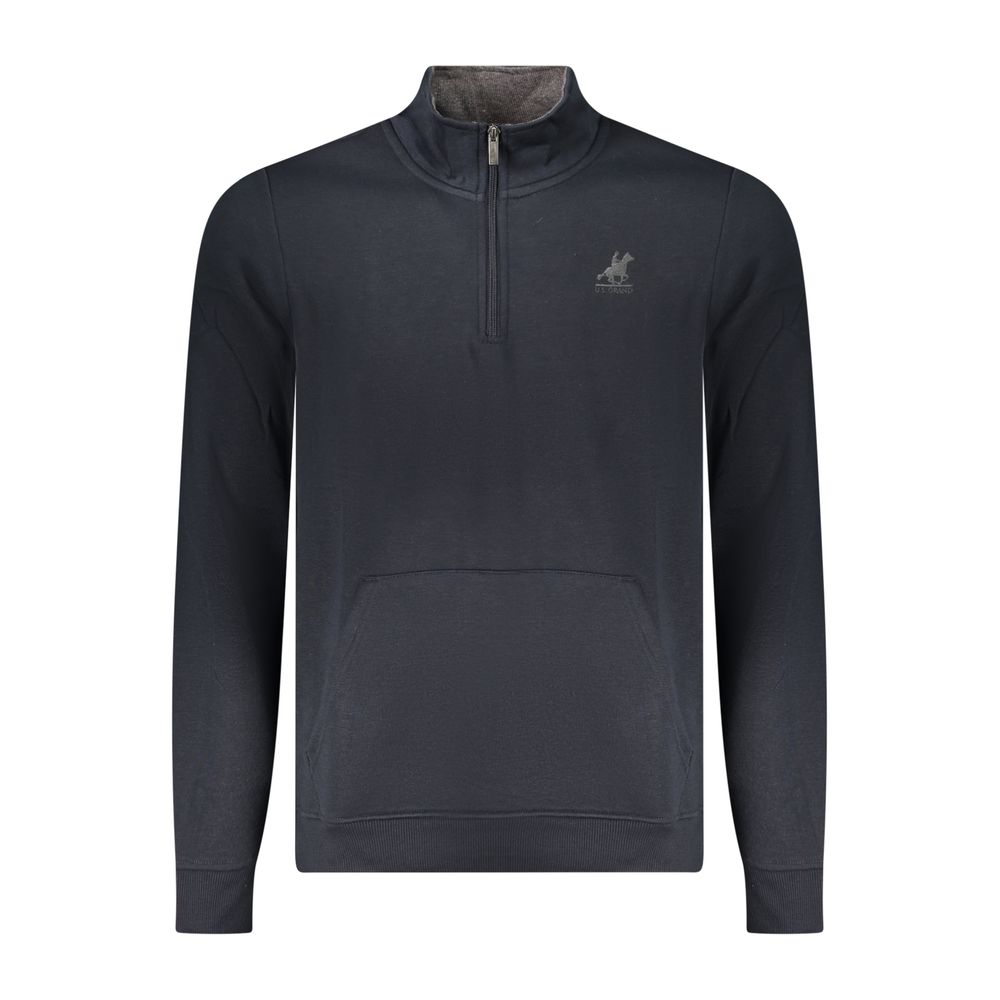 Blue Polyester Men Sweatshirt
