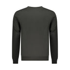 Black Polyester Men Sweatshirt