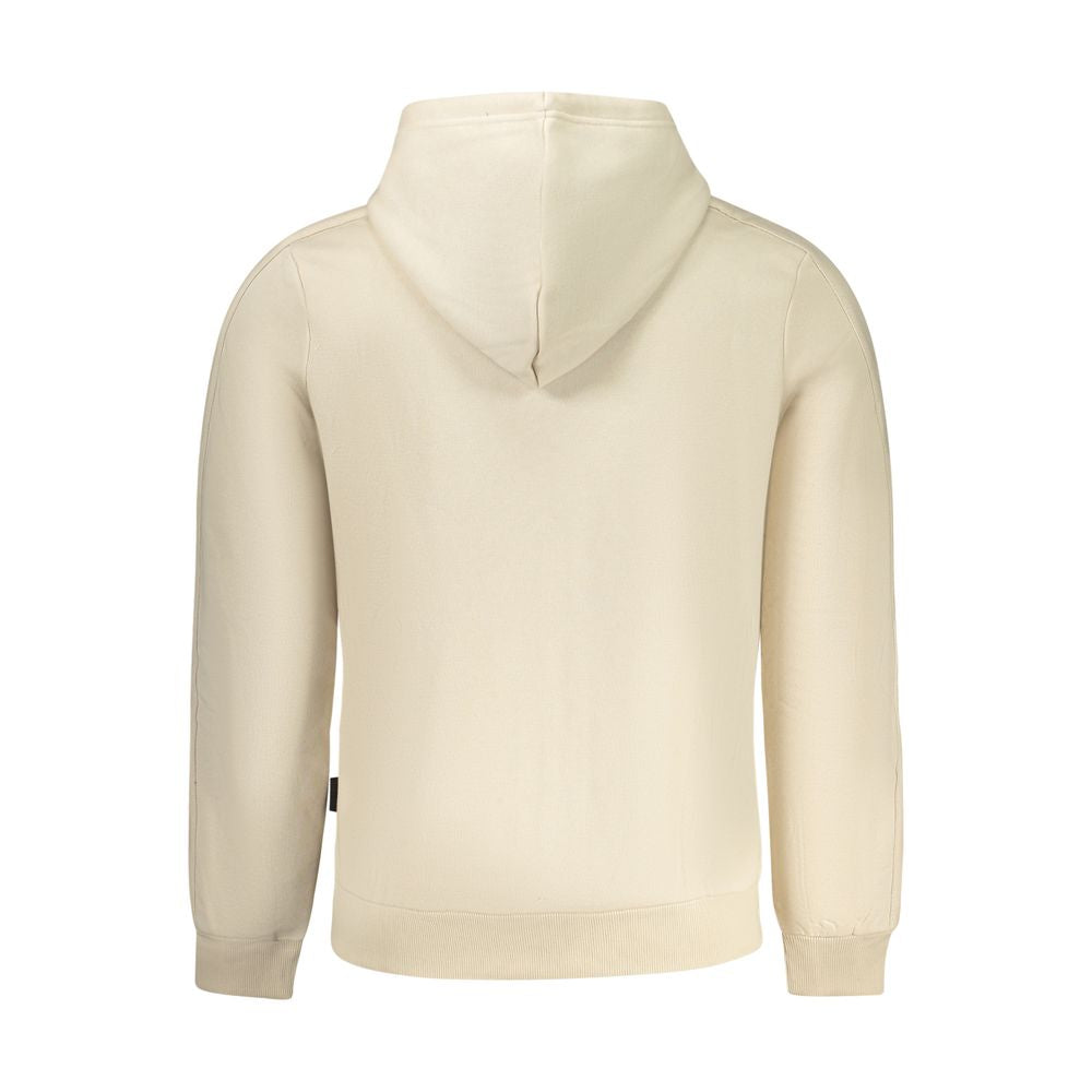 Beige Cotton Men Sweatshirt