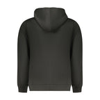Black Cotton Men Hoodie