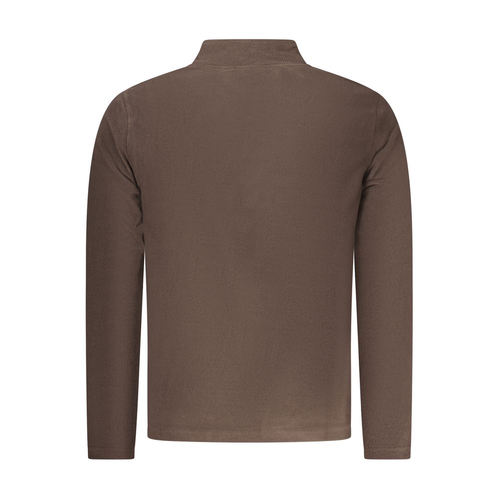 Marrone Polyester Men Sweatshirt