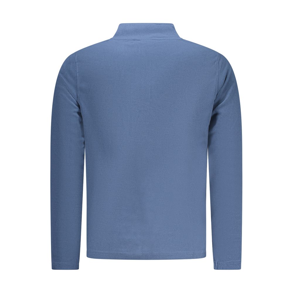 Blue Polyester Men Sweatshirt