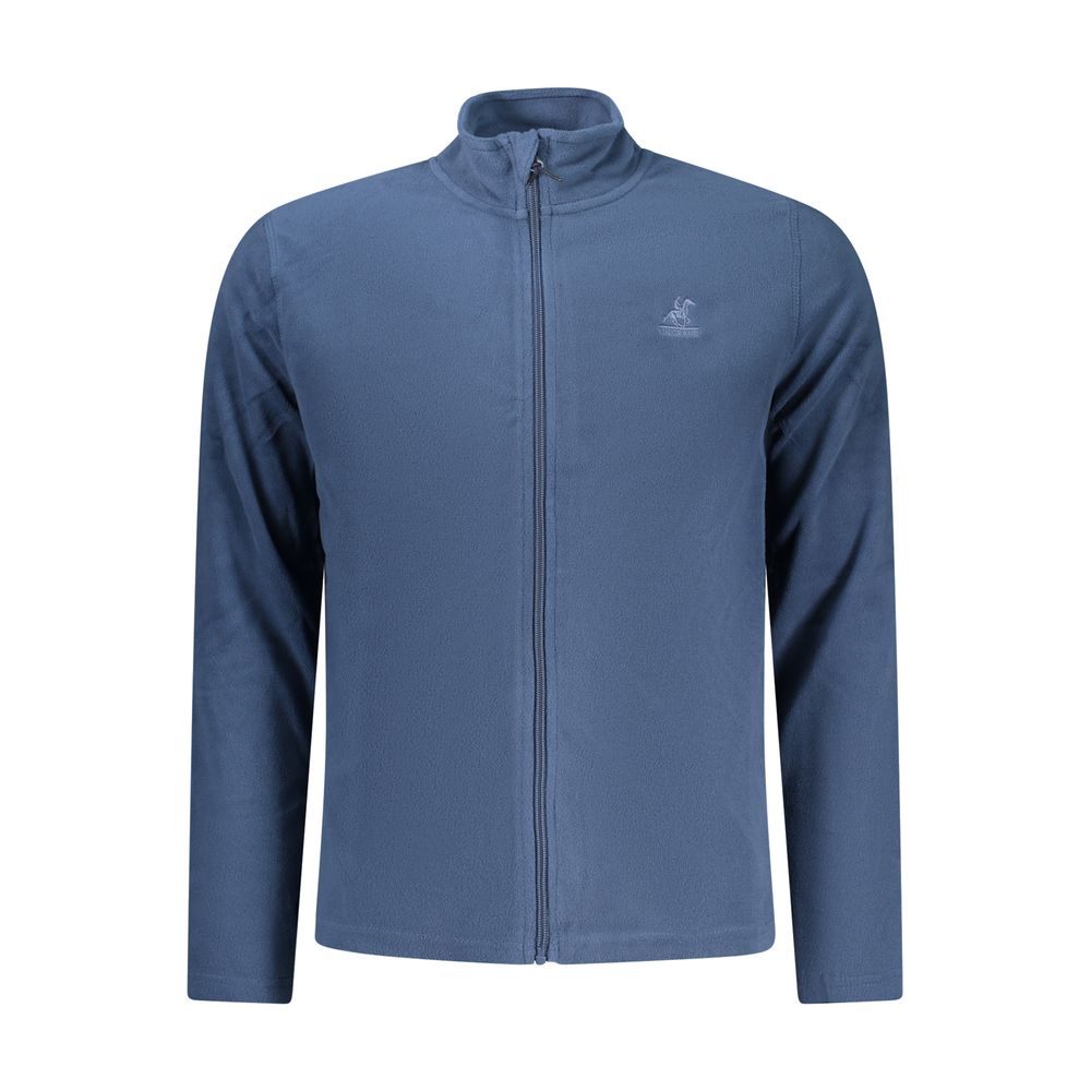 Blue Polyester Men Sweatshirt