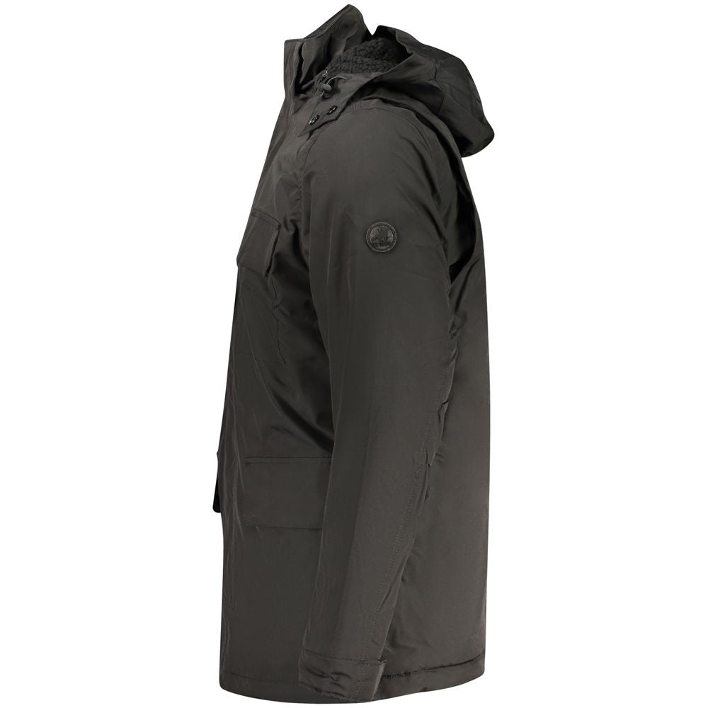 Black Polyester Mens Jacket