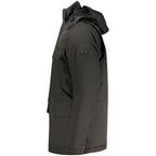 Black Polyester Mens Jacket
