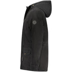 Nero Polyester Men's Parka Jacket