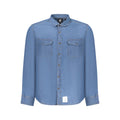 Blue Cotton Men Shirt