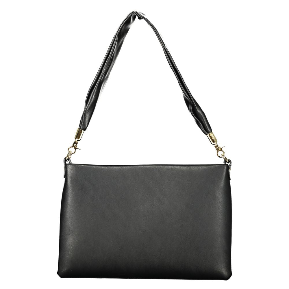 Borsa a mano da donna in poliuretano nero