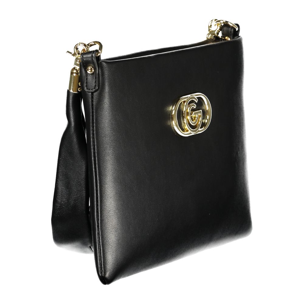 Borsa a mano da donna in poliuretano nero
