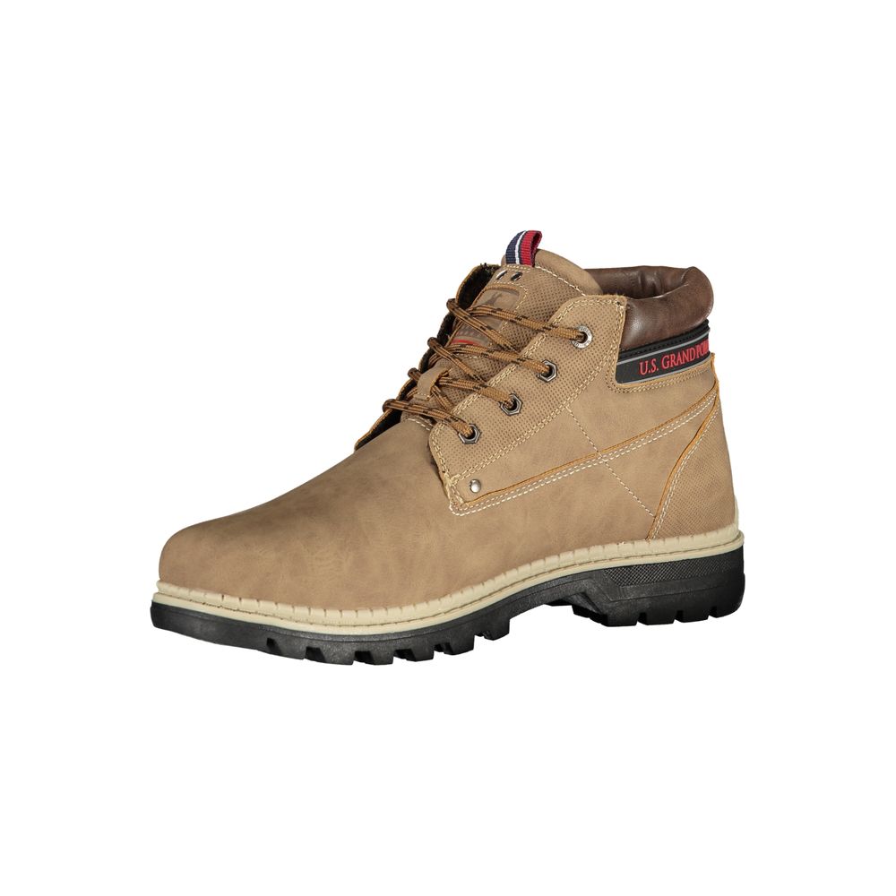 Marrone Polyurethane Men Ankle Boot