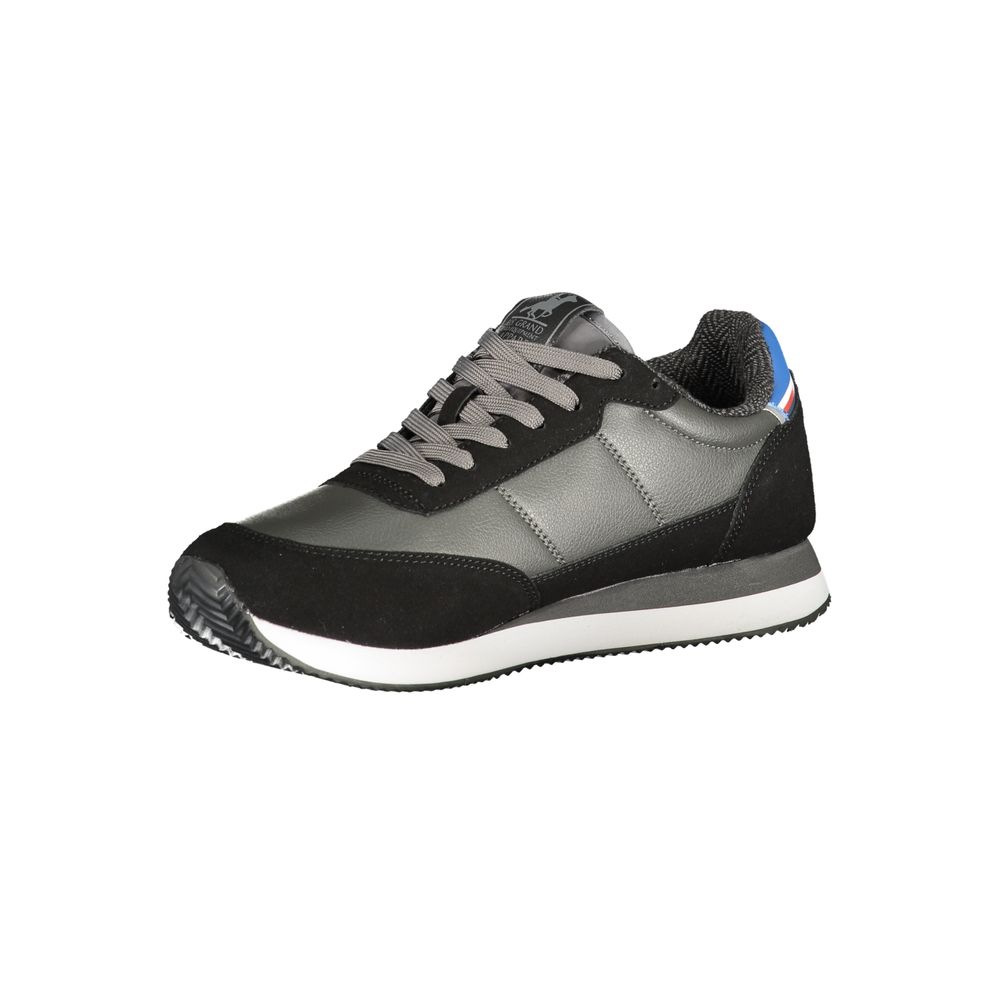Black Polyurethane Men Sneaker
