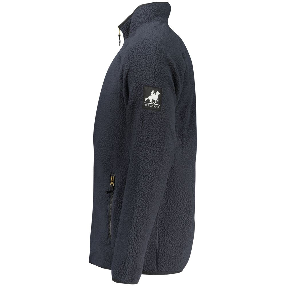 Blu Polyester Men Sweatshirt